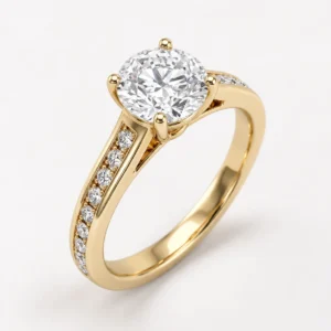 Celeste Pavé Solitaire Ring