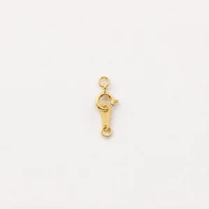 Classic Gold-Plated 925 Sterling Silver Spring Ring Clasp
