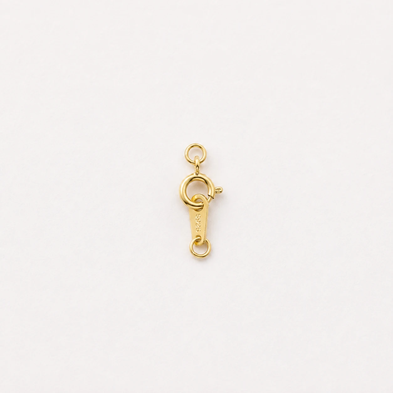 Classic Gold-Plated 925 Sterling Silver Spring Ring Clasp Classic Gold-Plated 925 Sterling Silver Spring Ring Clasp