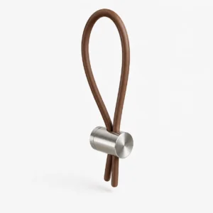 Rowan Brown Cord Loop Keychain