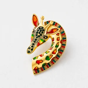 Savanna Jeweled Giraffe Enamel Pin