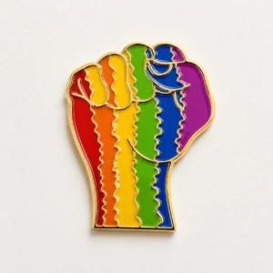 Unity Rainbow Fist Enamel Pin